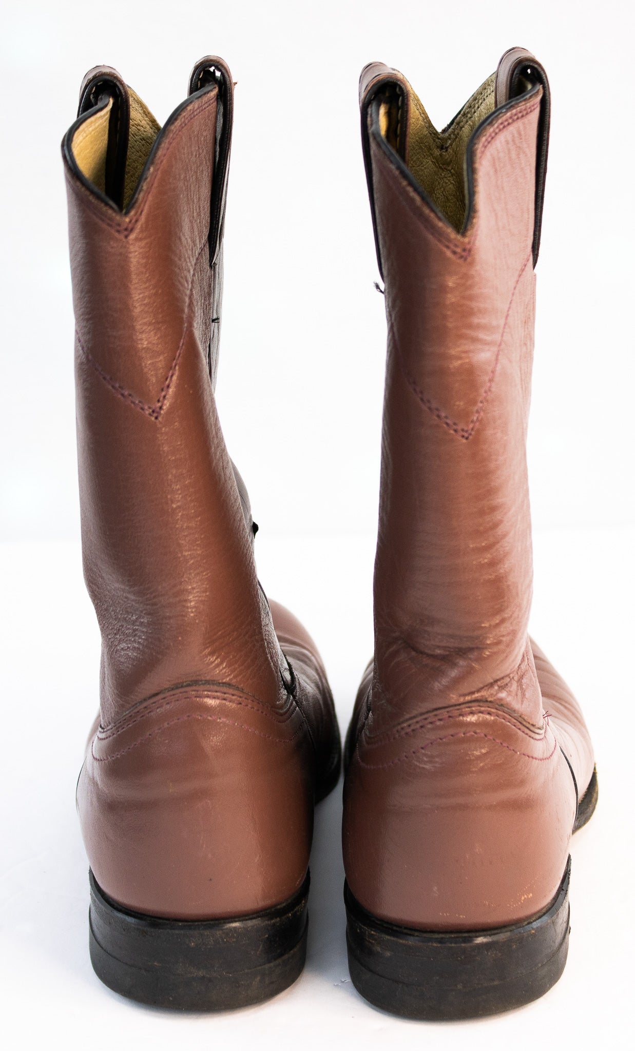 Vintage Justin Western Boots – Chestnut Brown Leather – Women’s 8.5