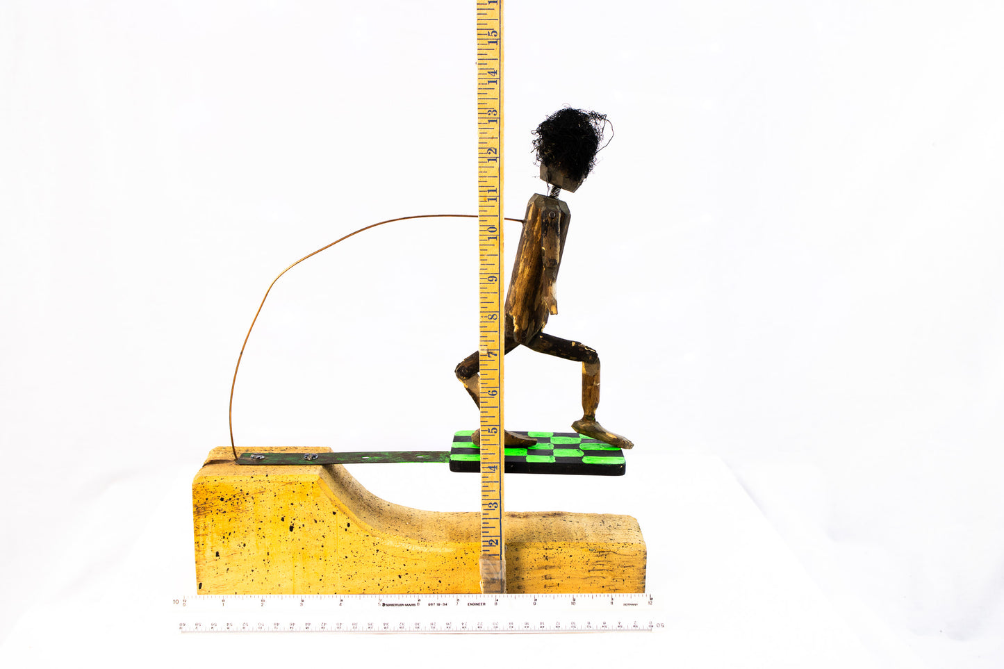 Hand Carved Wooden Kinetic Folk Art Figure | Moving Dancing Sculpture