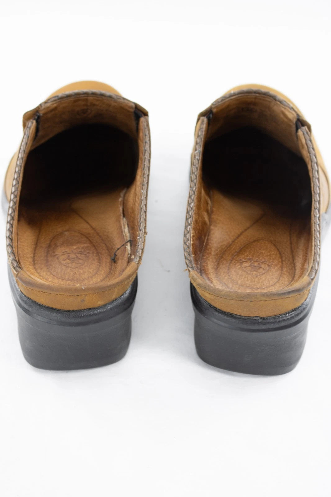Ariat Leather Mule Clogs | Women's Size 10B | Brown Western Slip-Ons with Tassel