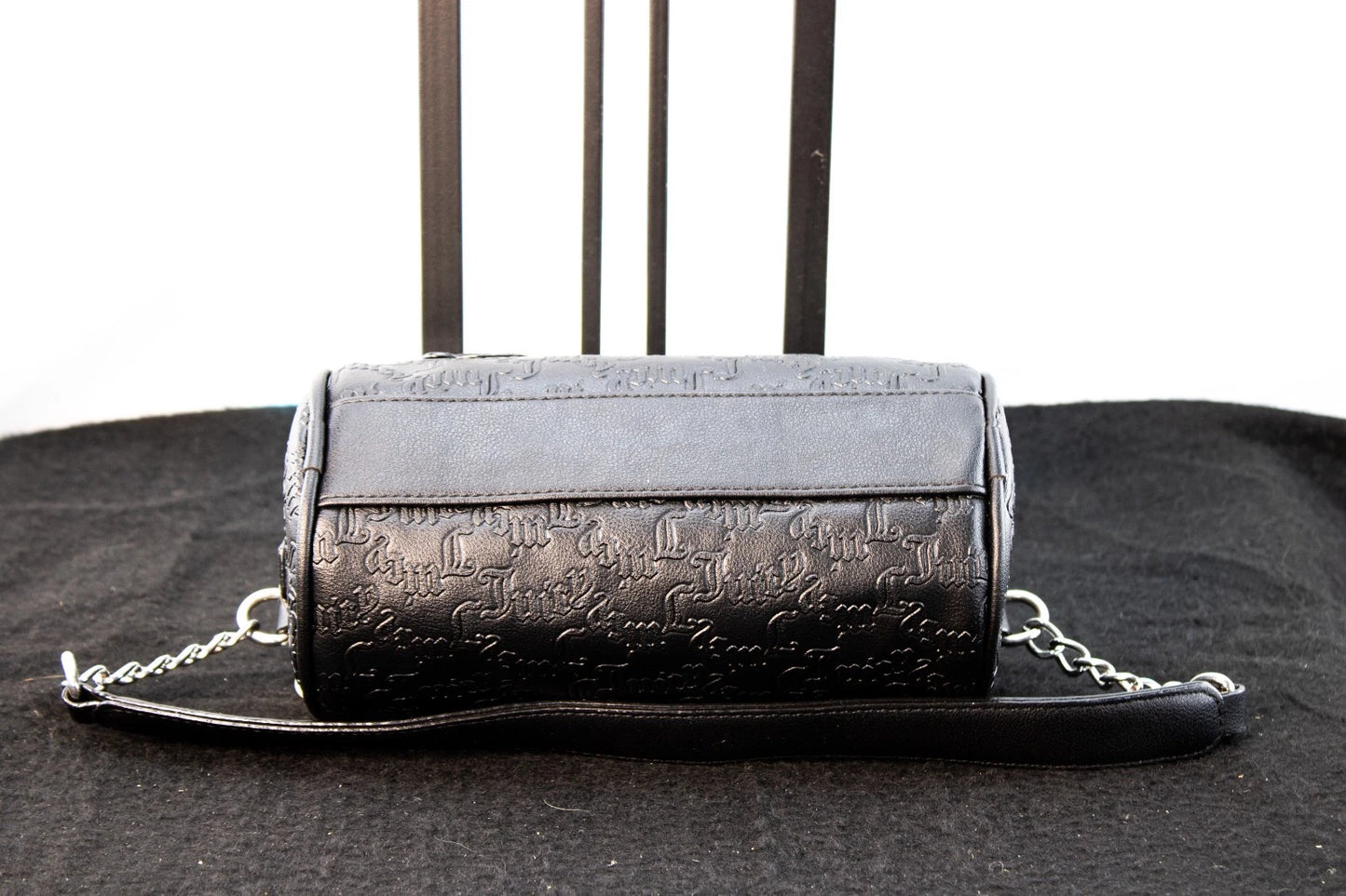 🖤 Juicy Couture Black Logo Baguette Shoulder Bag – Rhinestone “Juicy” Purse