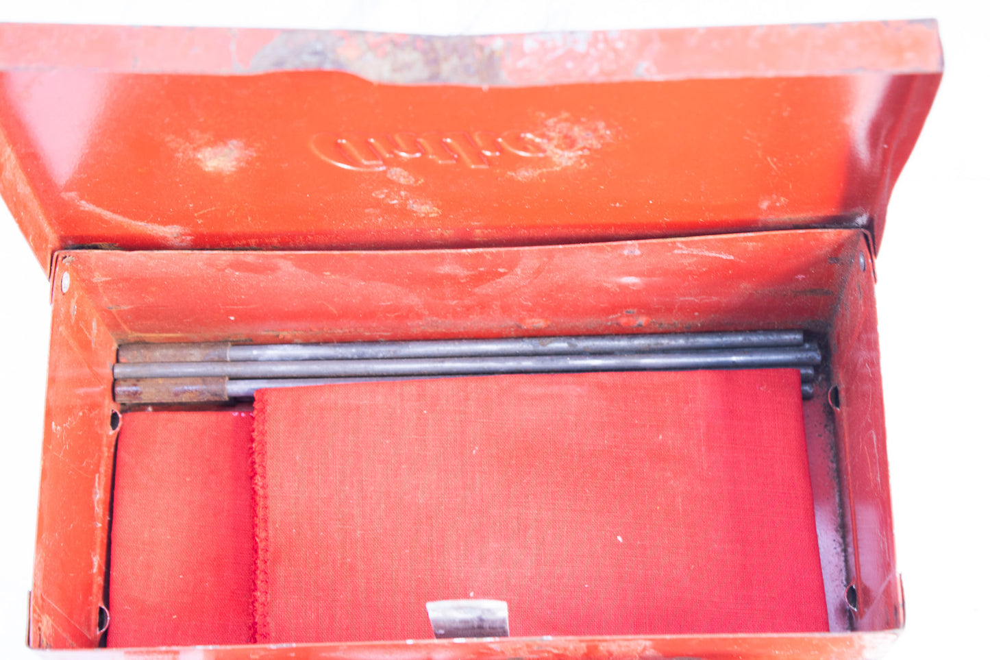 Vintage Anhes Railroad Warning Signal Set with Original Red Metal Case