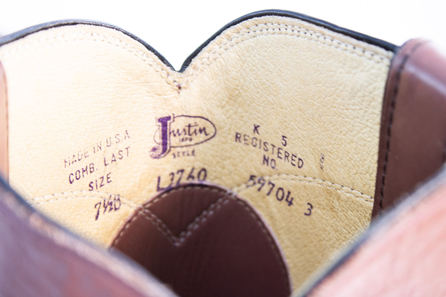 Vintage Justin Western Boots – Chestnut Brown Leather – Women’s 8.5