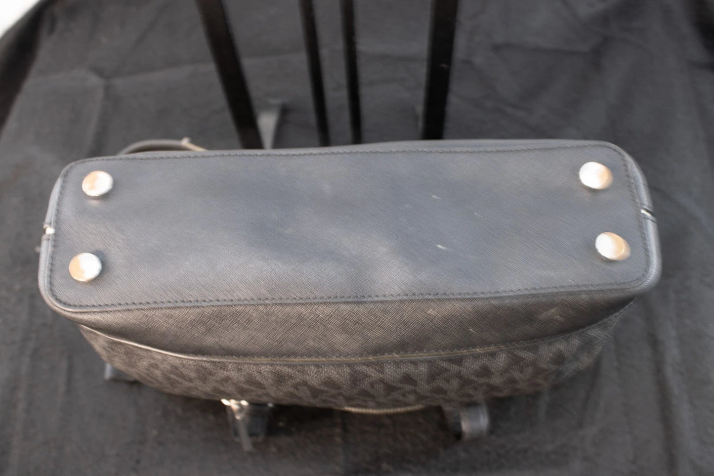 ✨ Michael Kors Jet Set East West Top-Zip Tote – Black MK Signature Canvas