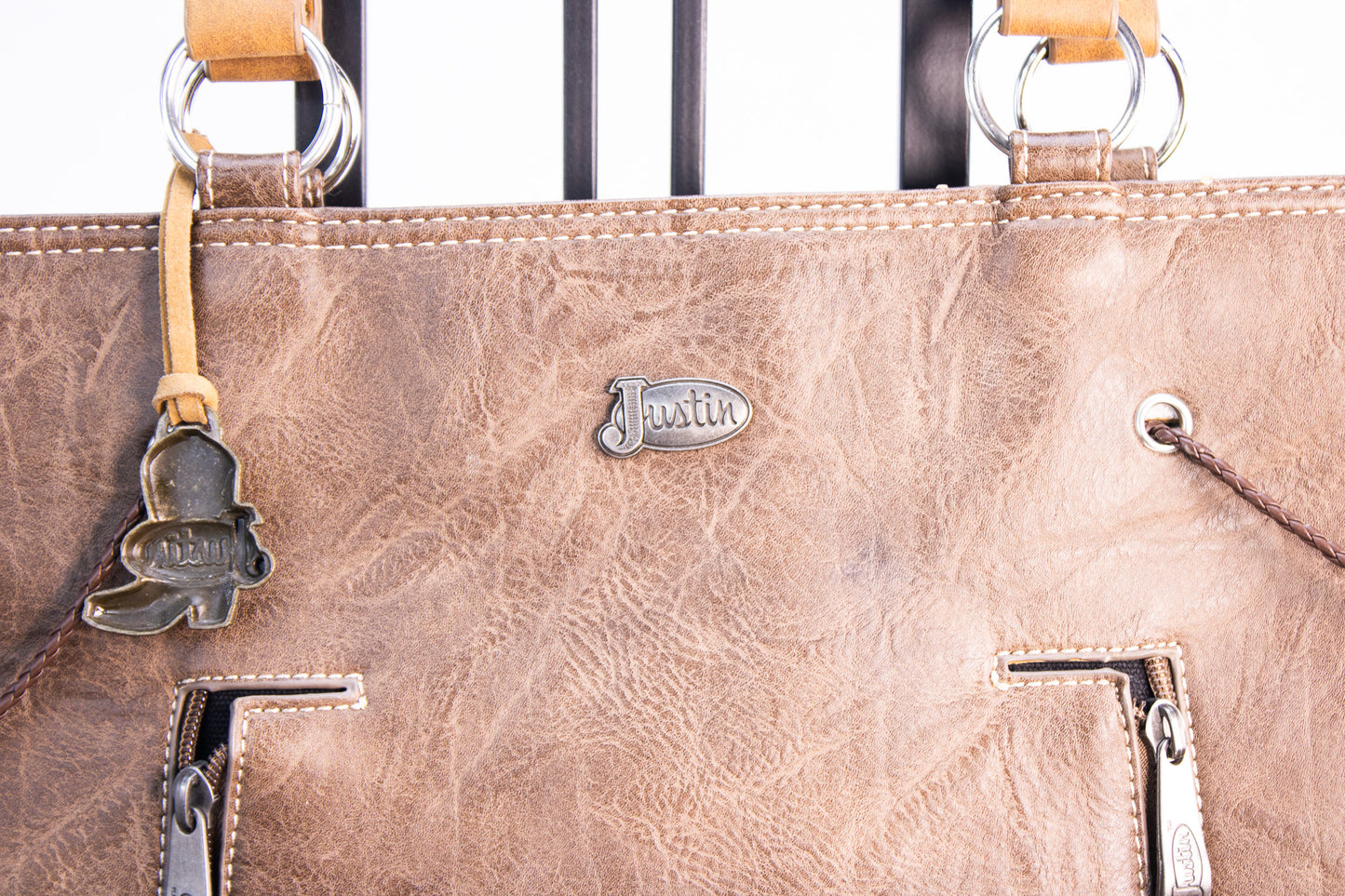 Trinity Ranch Cowhide Concealed Carry Tote | Western Studded Leather Handbag