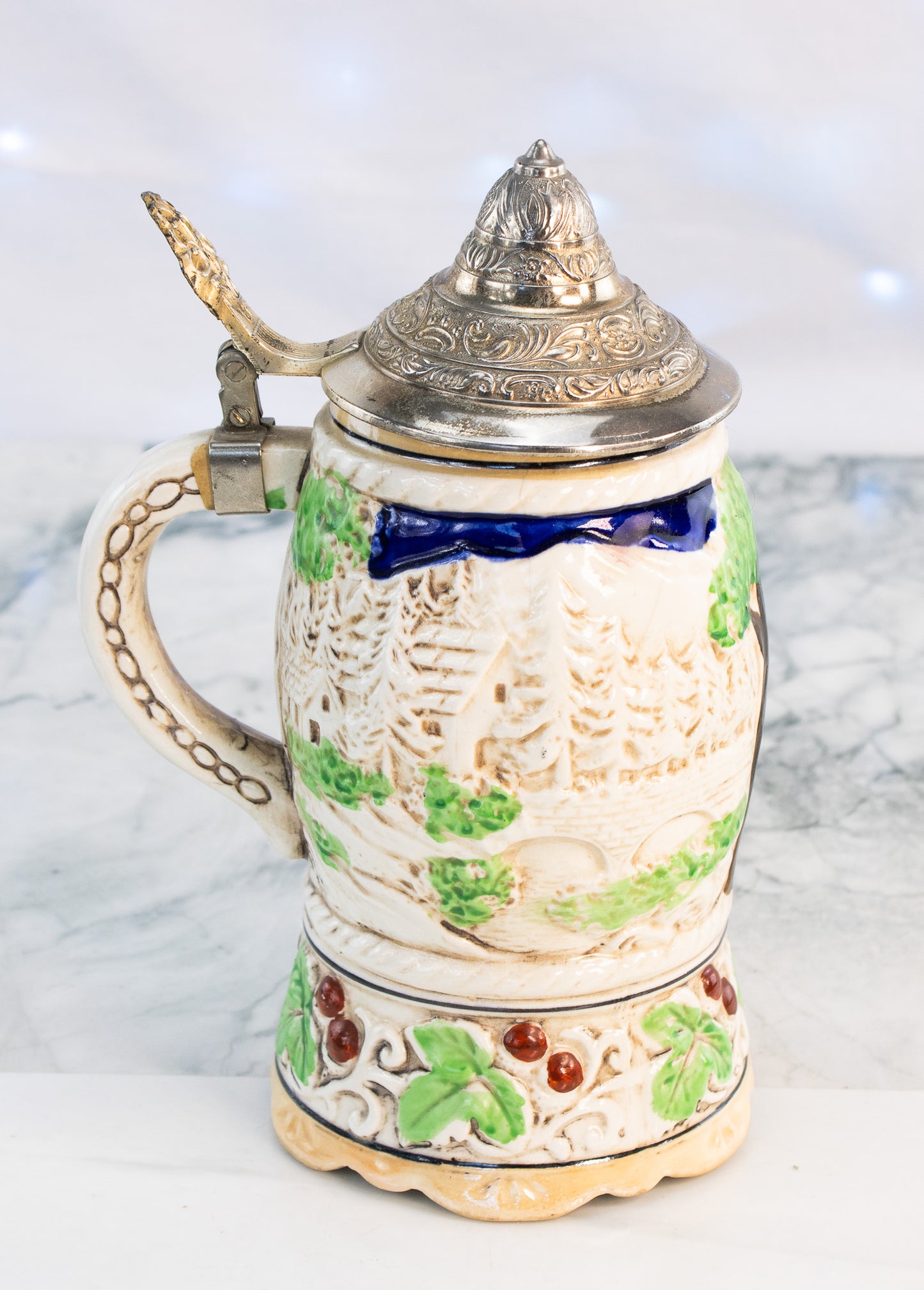 Old World Musical Beer Stein – Made in Japan – Courting Scene Relief