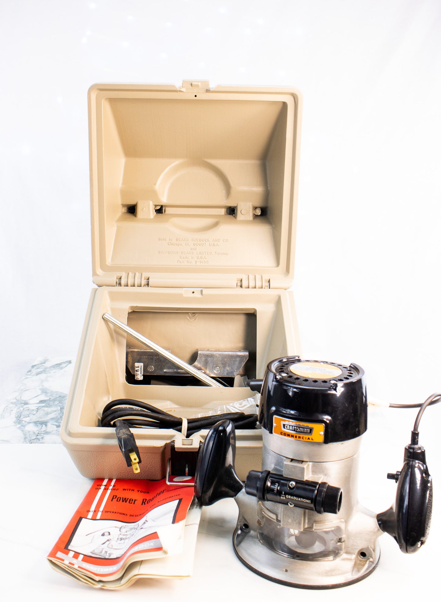 Vintage Craftsman Router Commercial 31517370 USA w Case Manual