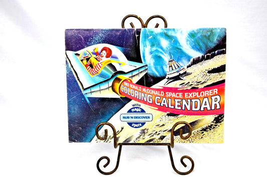 1983 Ronald McDonald Space Explorer Coloring Calendar – Vintage McDonald’s Promo