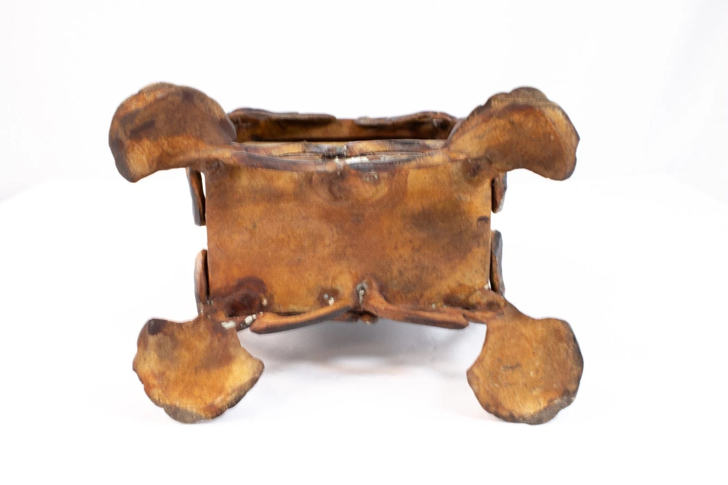 Vintage Art Nouveau-Style Metal Mantel Clock – Fleur-de-Lis Design, Non-Working,