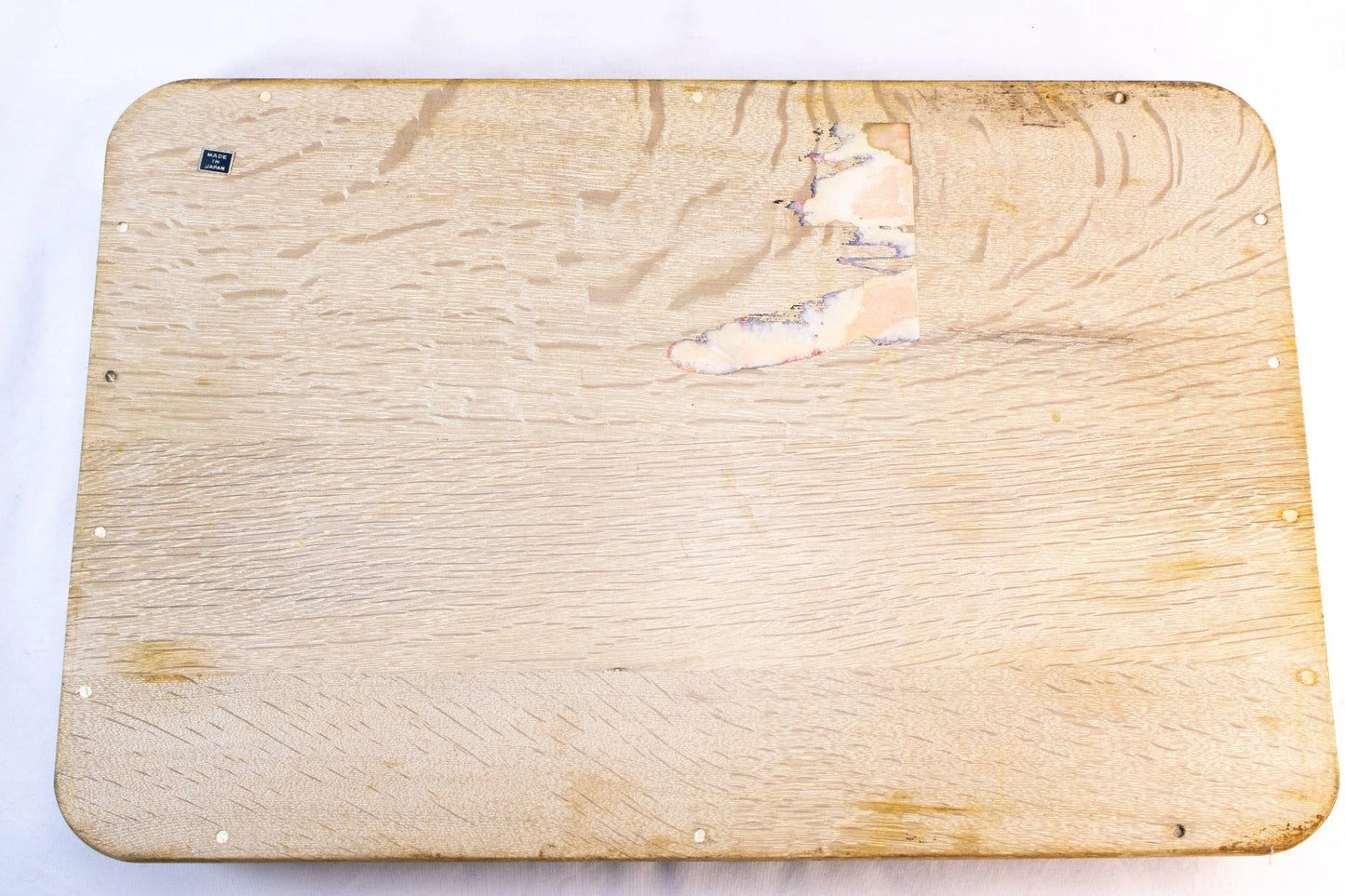 🌿 Vintage Japanese Bamboo & Bird Serving Trays – Set of 3 – Made in Japan – Mid