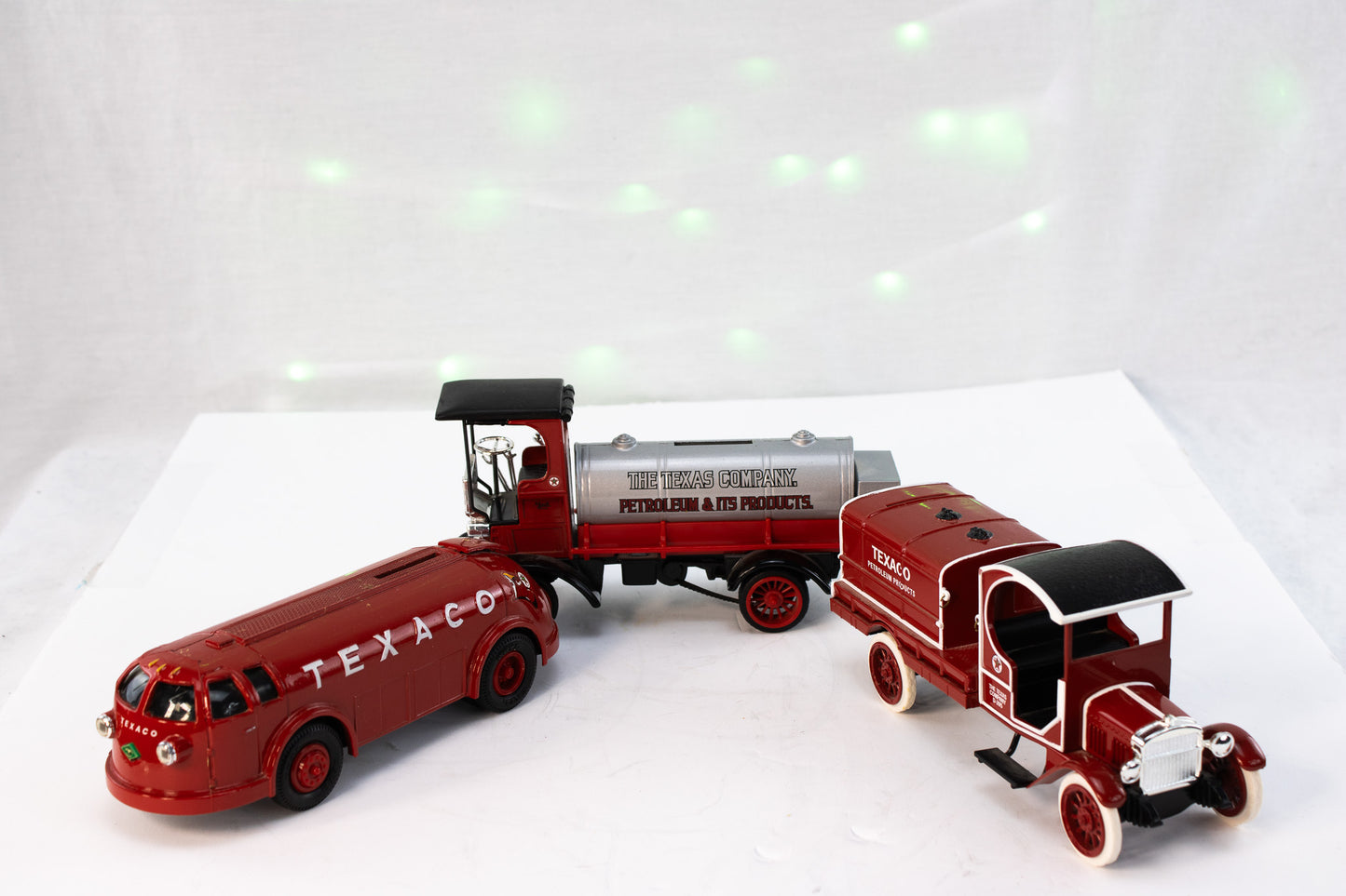 Texaco Coin Bank Truck Set by Ertl – Tanker & Delivery Trucks (Set of 3)