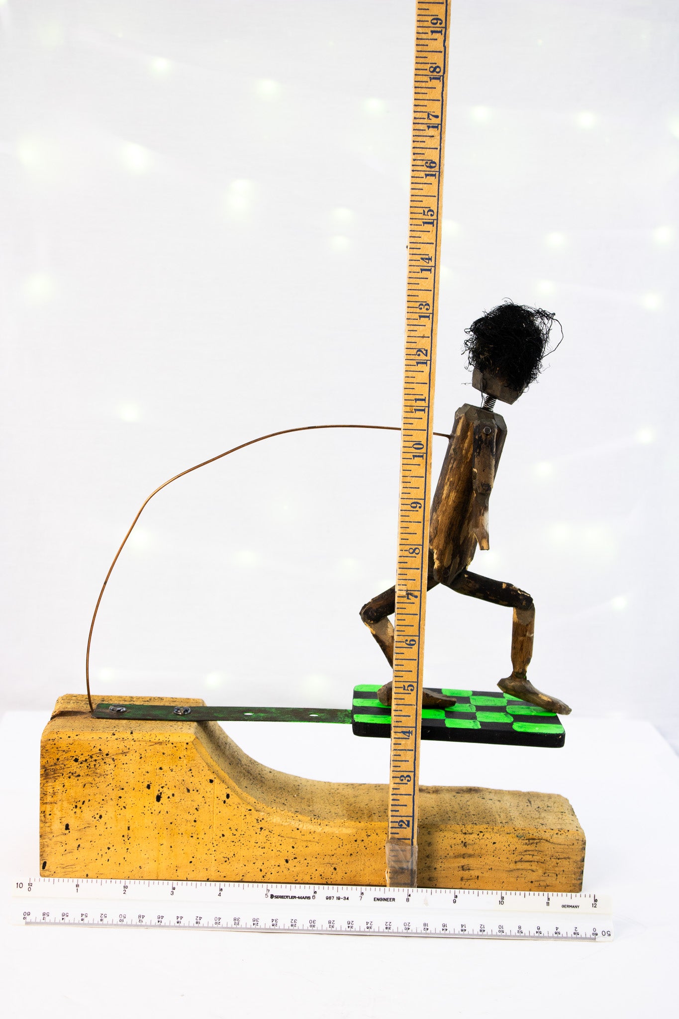 Hand Carved Wooden Kinetic Folk Art Figure | Moving Dancing Sculpture