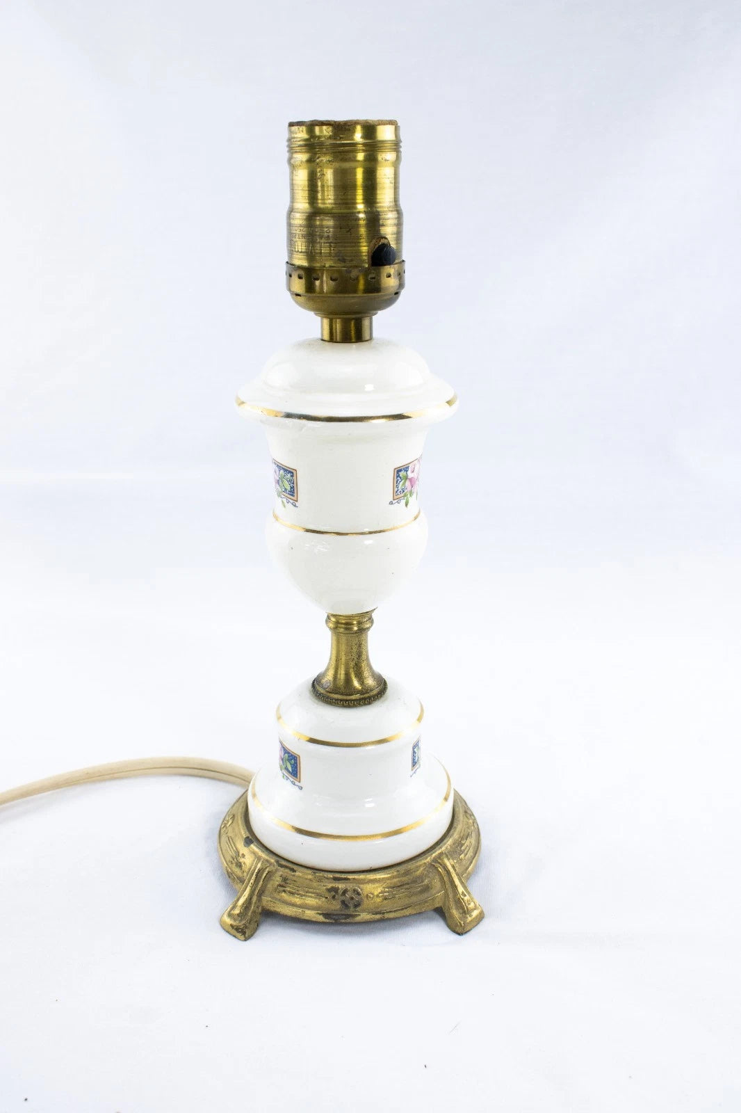 Vintage Hobnail Glass Hurricane Lamps – Pair | Working Electric Table Lamps