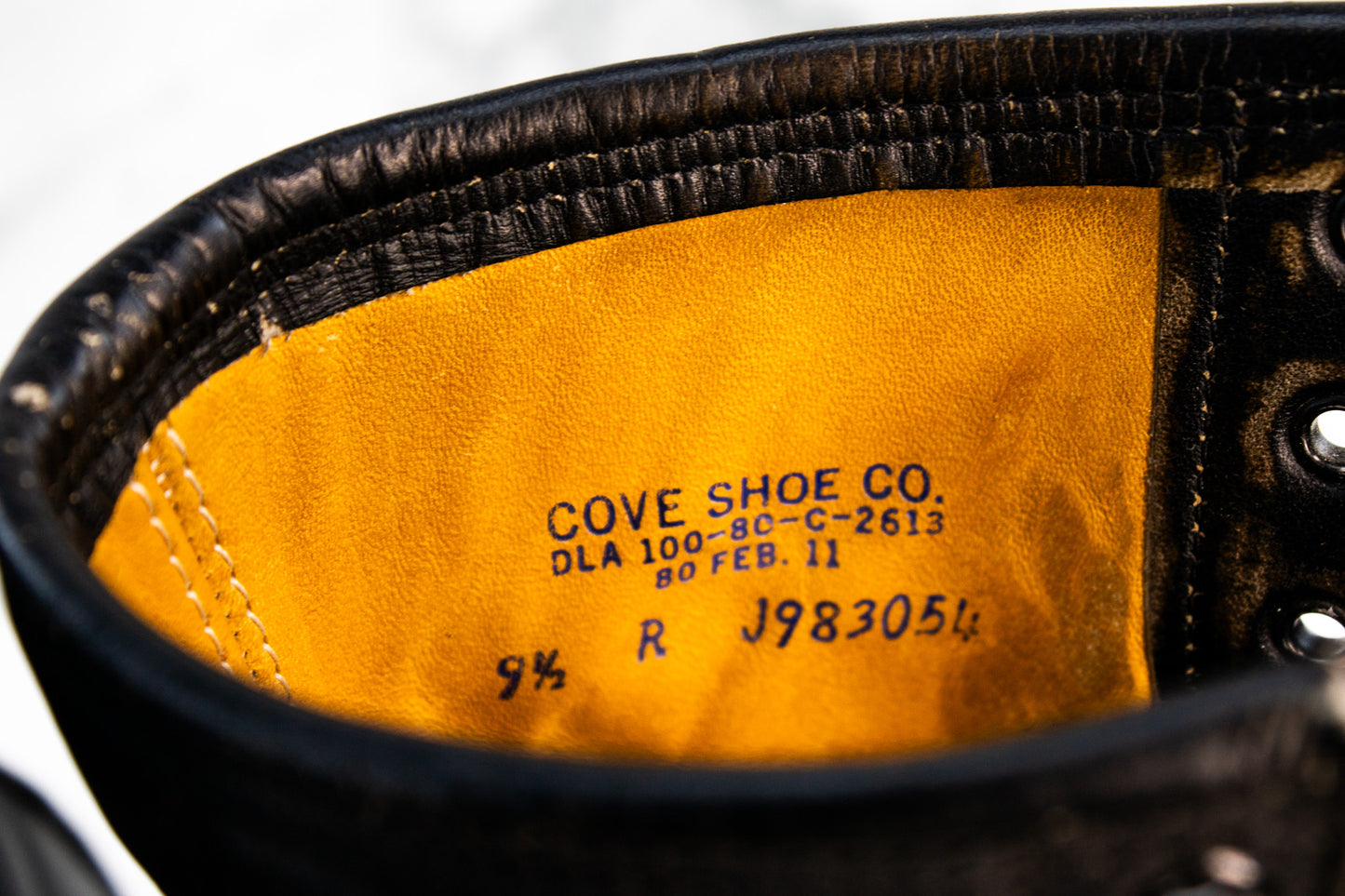 1980 US Military Combat Boots Cove Shoe Co Mens 9.5 Vintage Army Boots
