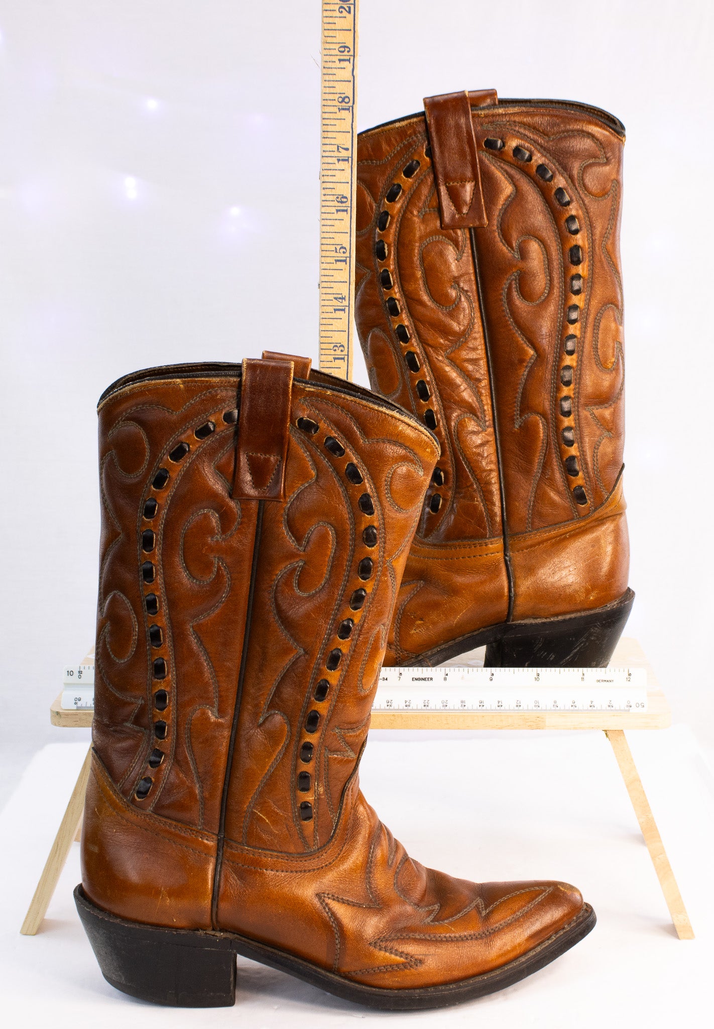 Vintage Justin Cowboy Boots – Men’s 6.5 D – USA Made – Brown Leather