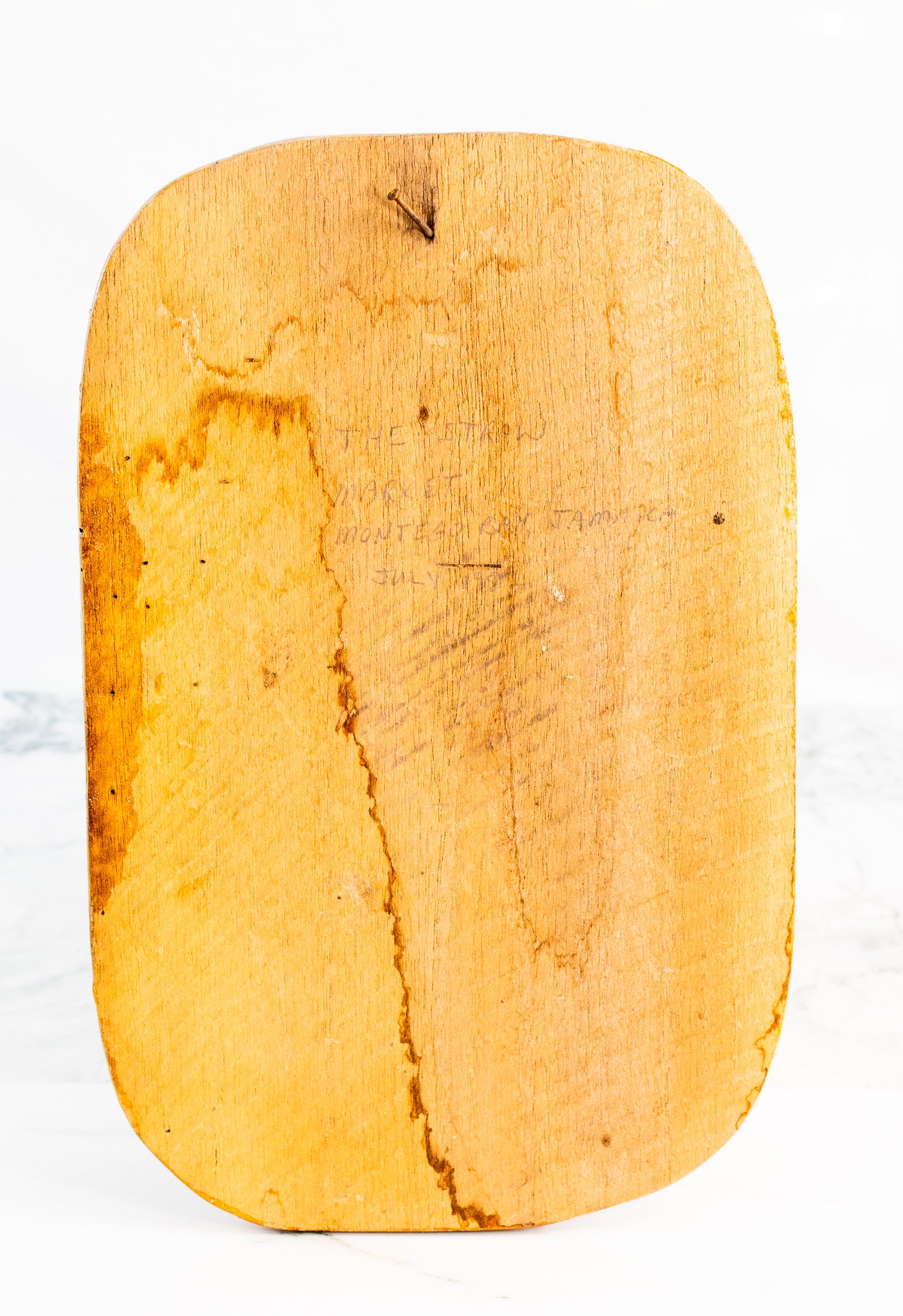 Gemini Zodiac Wood Carving, Jamaica Straw Market Folk Art 1982