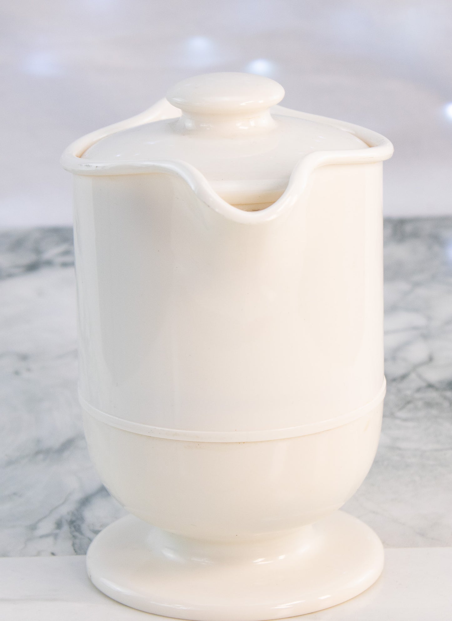 Cream Thermal Coffee Server Insulated Carafe Retro Coffee Pot Ivory Pitcher