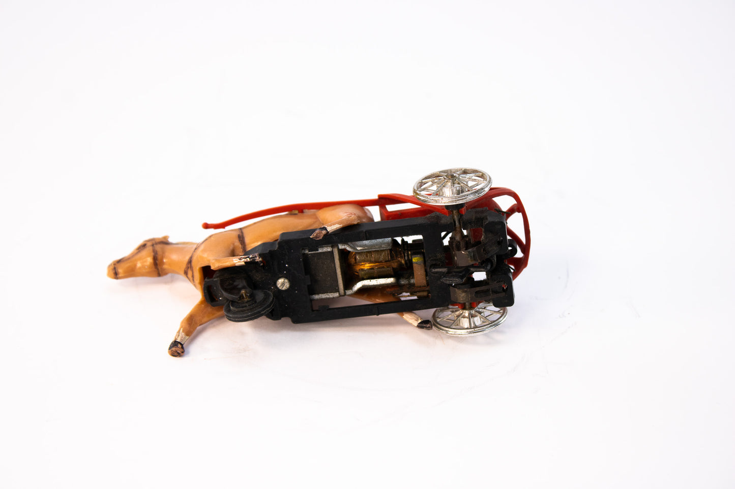 Vintage Slot Horse Racing Track Horse | Mid-Century Arcade Mechanical Toy