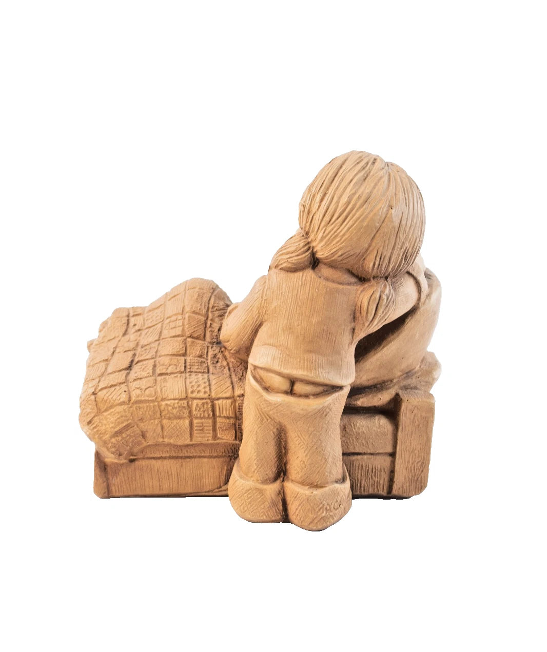 🌼 Vintage Fanny Kins “Gettin’ All Better” Figurine – 1970s Resin Child in Bed