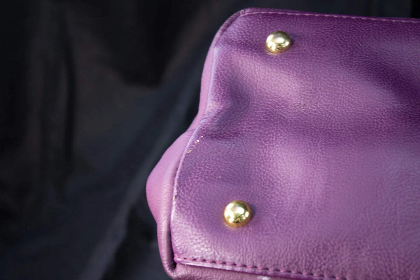 💜 JM New York Two-Tone Pebbled Leather Satchel – Plum & Navy Elegance