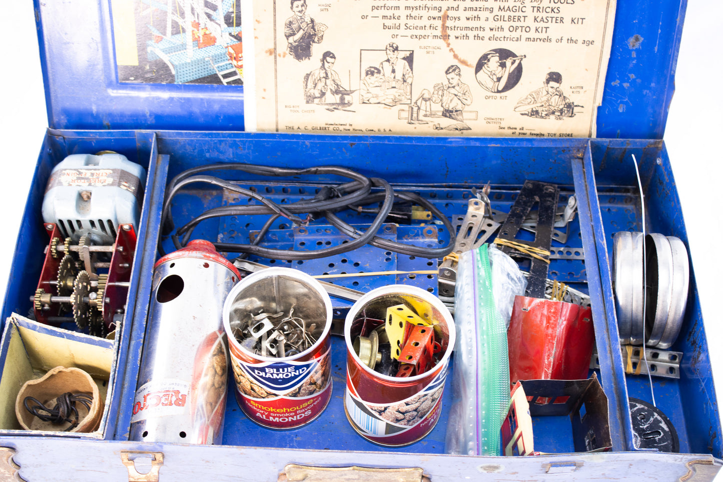 Vintage A.C. Gilbert Erector Set No. 7½ – 1930s Engineering Toy w/ Moto