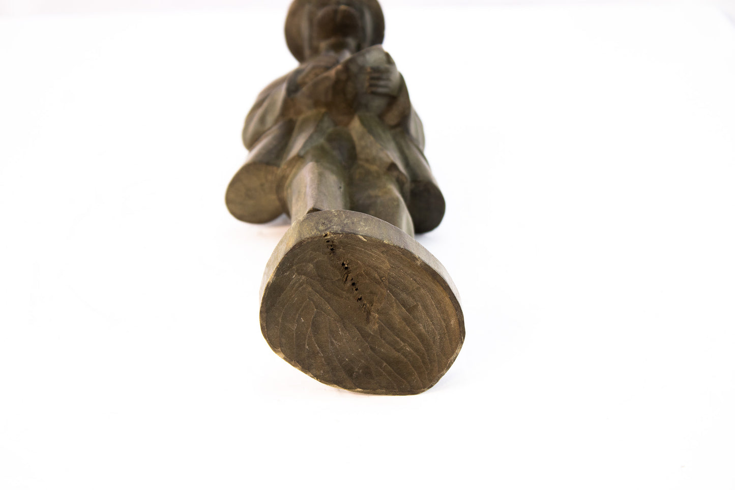 Hand Carved Wooden Folk Art Figure – Vintage Sculpture