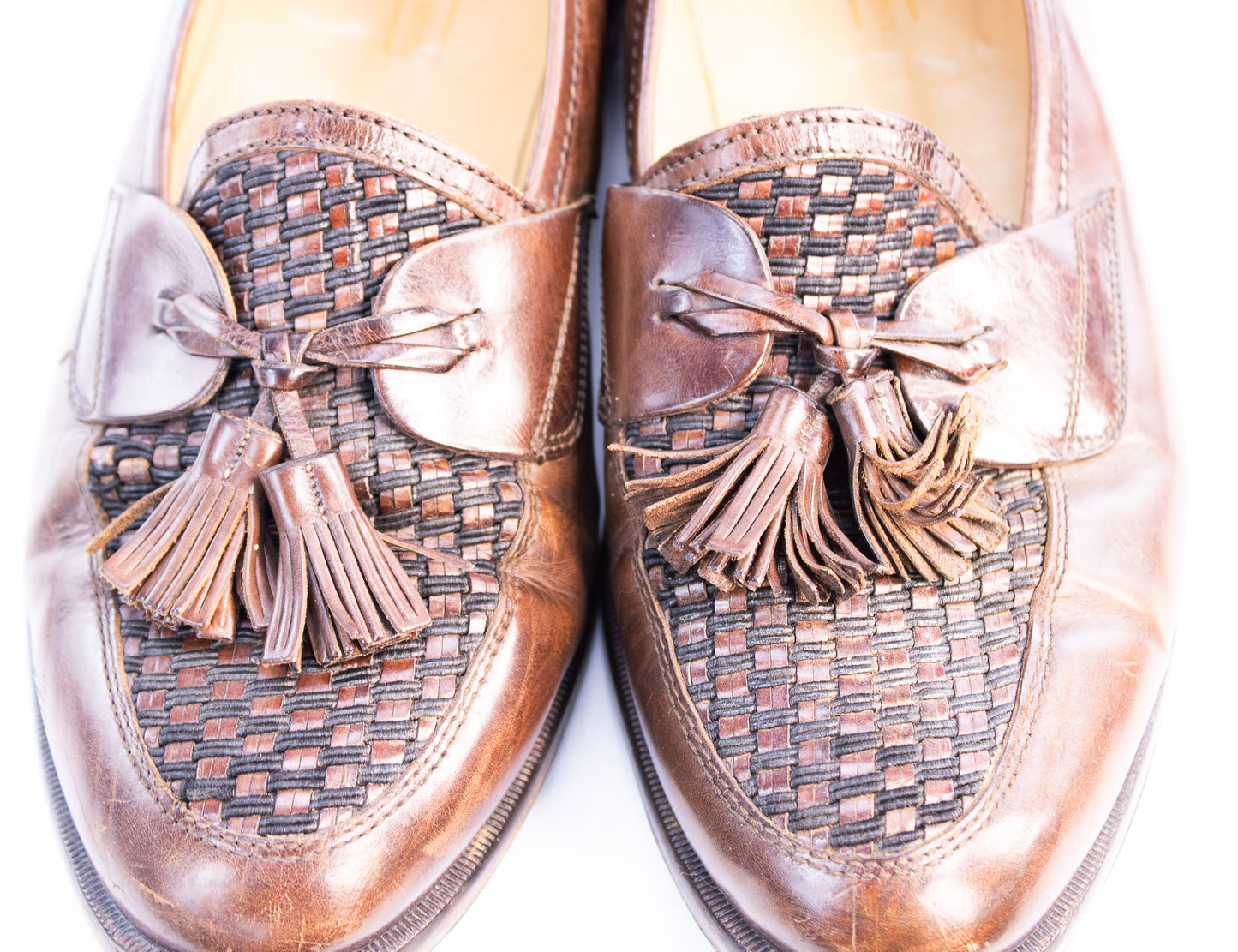 Johnston & Murphy Cellini Brown Leather Tassel Loafers | Made in Italy | Men’s 9.5